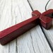 Wood Cross Pendant - Brazilian Purpleheart - Large Statement Piece
