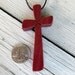 Wood Cross Pendant - Brazilian Purpleheart - Large Statement Piece