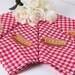 Picnic themed Cloth Napkin with Embroidered Hot Dogs 16"x16" set of 4