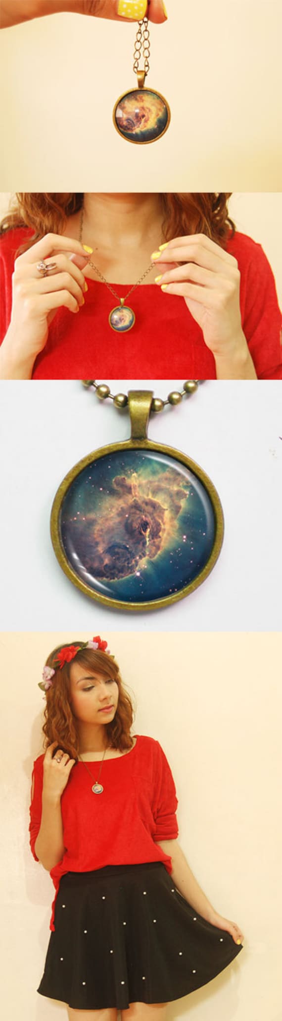 Nebula Necklace - Carina Nebula Space Photo - Galaxy Series