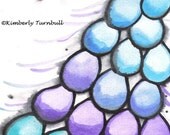 Peacock Tail Original Watercolour and Ink - Kim.T 12