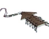 Brown Leather Arrow Necklace
