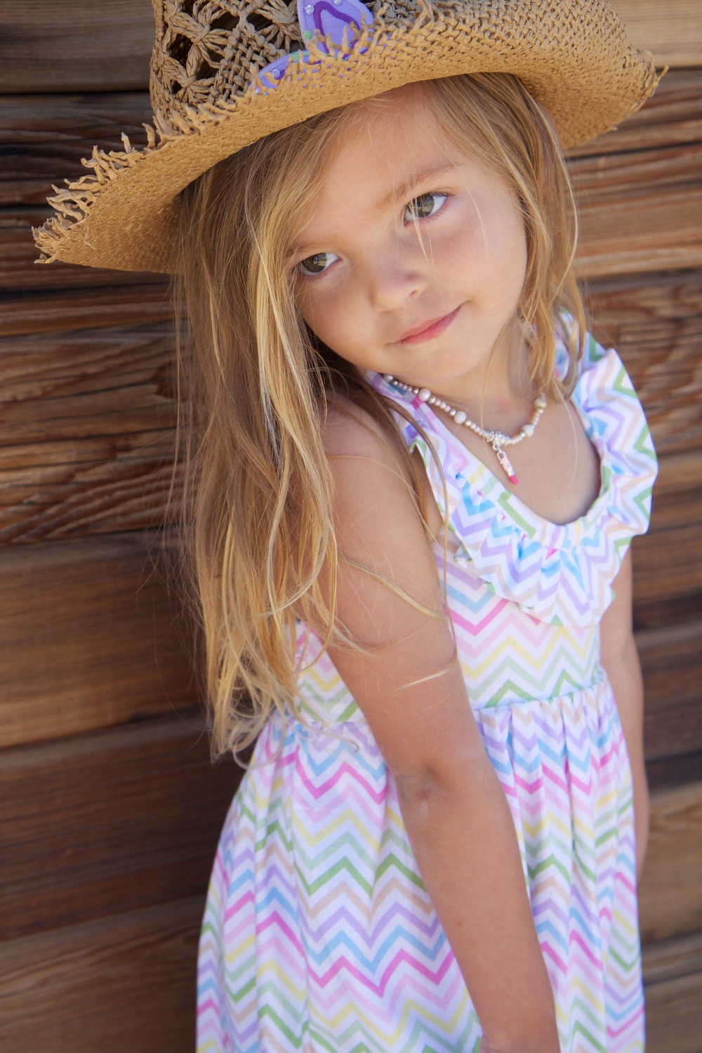 Summer Zig-Zag Pastel Print Maxi Dress