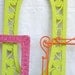 Bright Pink Lime Green Orange Funky Frames Set of 3 - Upcycled painted frame collection.. great for Gallery Wall
