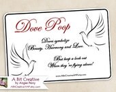 Dove Poop Wedding Gag Gift  Design - DIY Printable