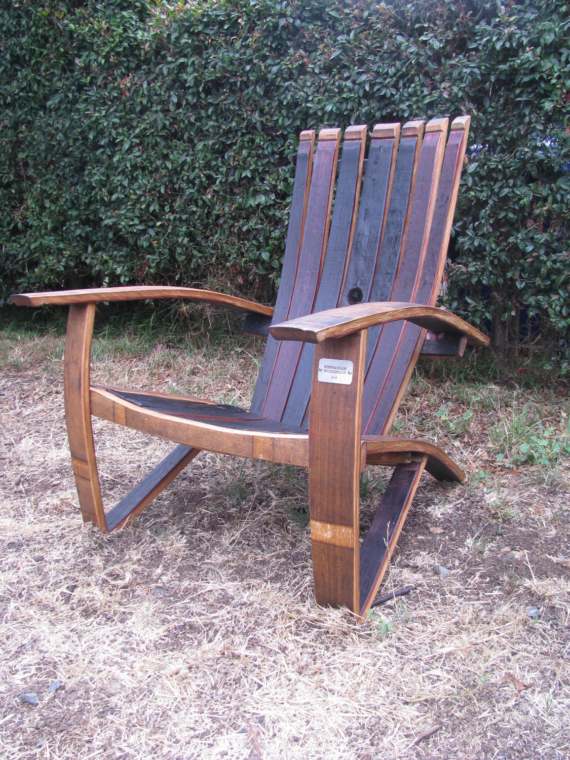 Wine Barrel Stave Adirondack Style Chair (red/burgundy/purple)
