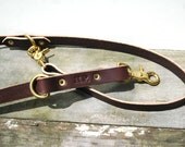 Chip-to-Chap Leash in Dark Brown with Brass