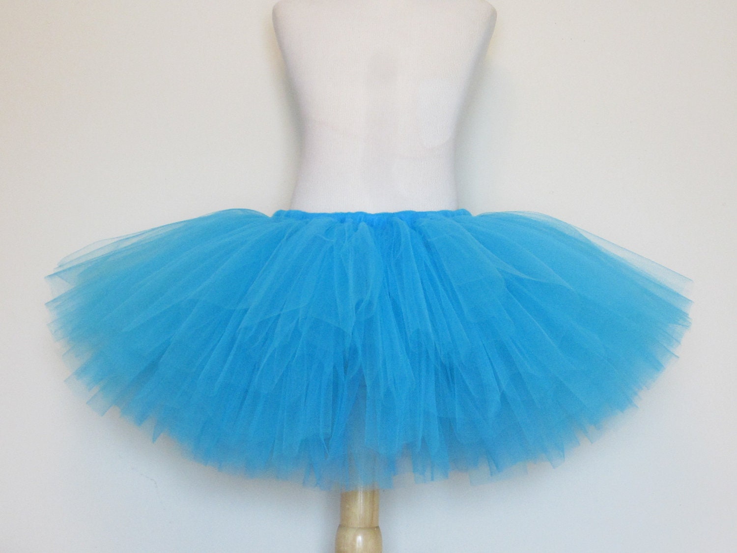 Newborn Tutu Skirt Solid Turquoise Sewn Blue Baby Photo Prop by American Blossoms