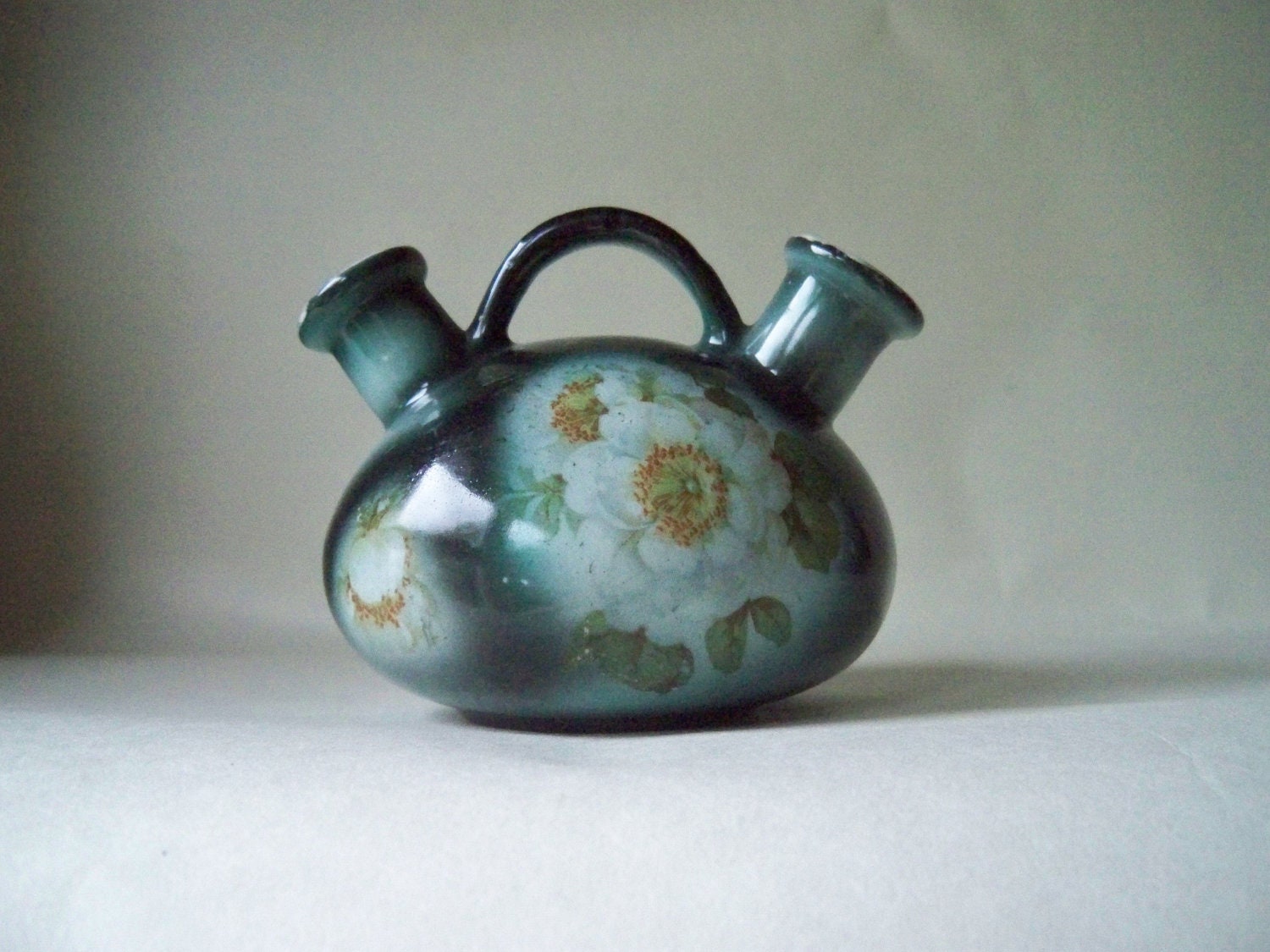 Vintage Vase Dog Rose Blue Bud Vase