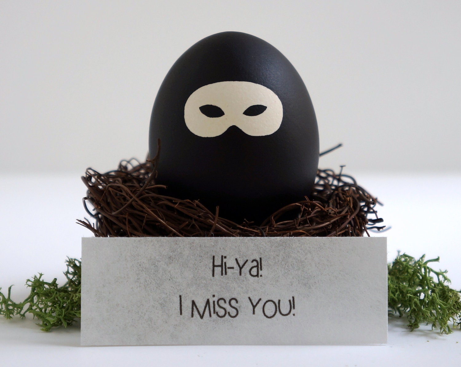 I Miss You Gift for Boyfriend. Ninja Long Distance Love Note.