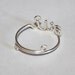 Sterling Silver OUI Ring, French Word Ring