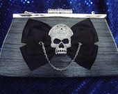Swarovski skull evening purse