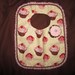 Cupcake Print Baby Bib & Burp Cloth Set