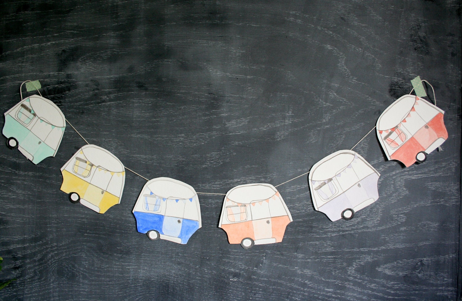 Hand Painted Camper Garland