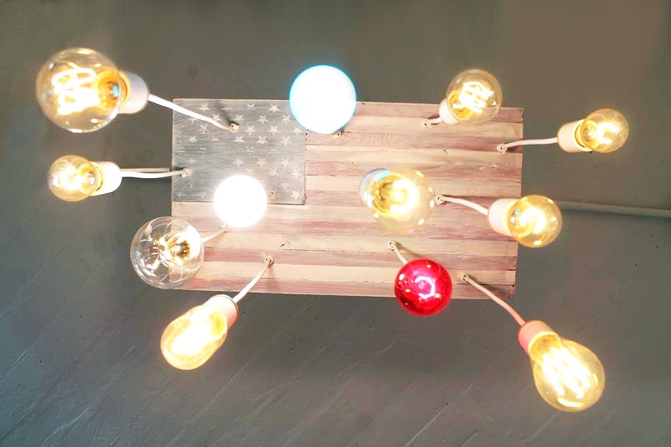 Patriotic American Flag Chandy for July Fourth, Red White Blue, July 4th Independence Chandy
