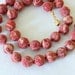 Sponge Coral Necklace. Natural Sponge Coral Beads. 10mm Red Pink Beads. Hand knotted. MapenziGems