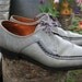 Men's Vintage English Leather Shoes by Loake Bros Shoemakers /  Grey Leather Shoes Size 8