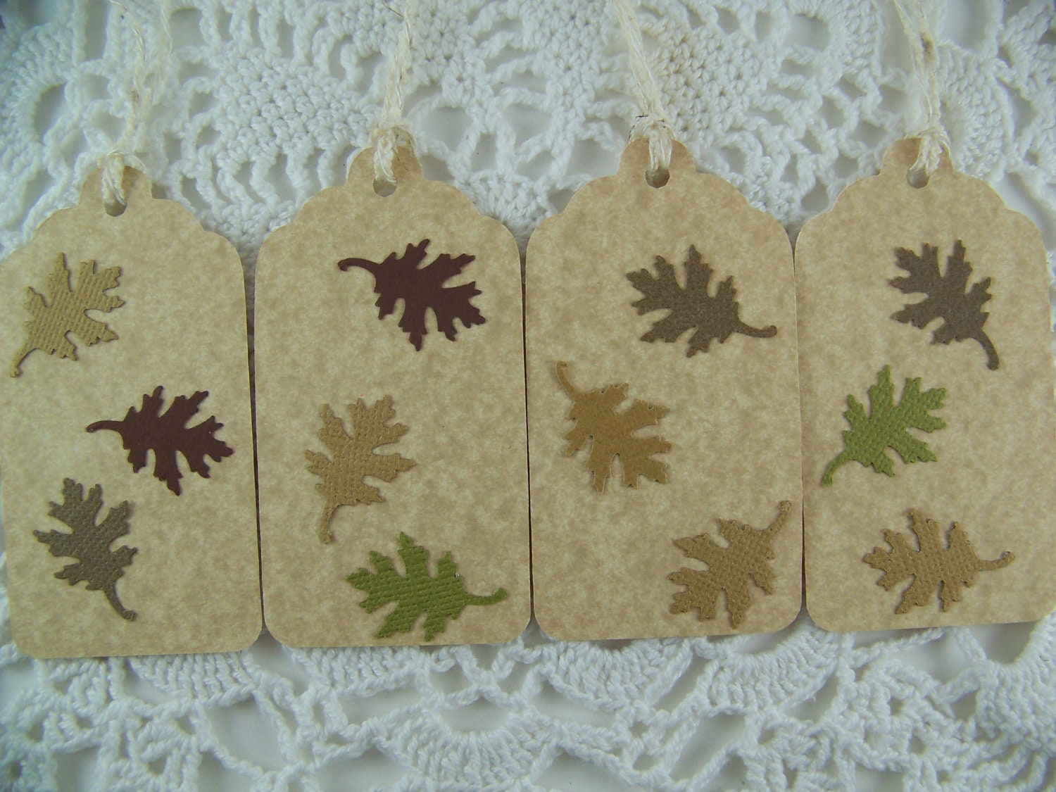 Fall Gift Tags Favor Label for Thanksgiving Autumn Set of 8