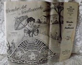1950 Wonder Art "Christine" Pattern , Catalog, J & P Clark Threads, Cloth, Fabrics , Metal Hoop