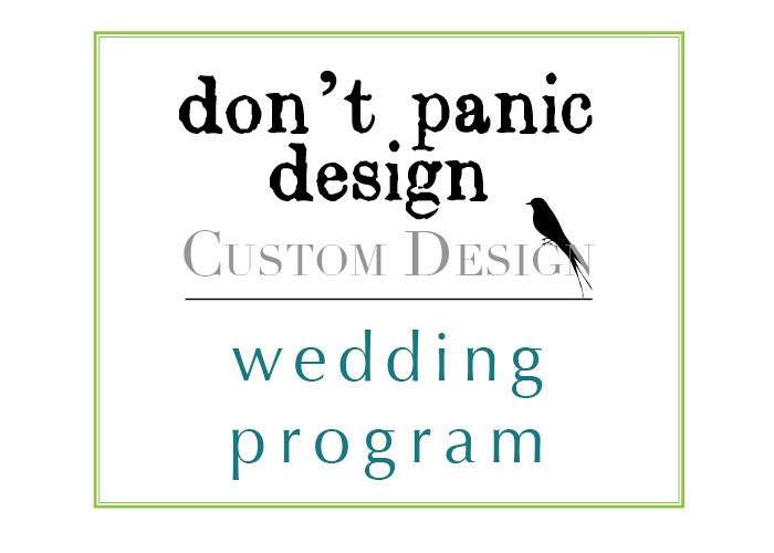 Custom Wedding Program - Printable Program - DIY, Digital Printable