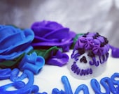 Handmade Day of the Dead Sugar Skulls: Purple & Black
