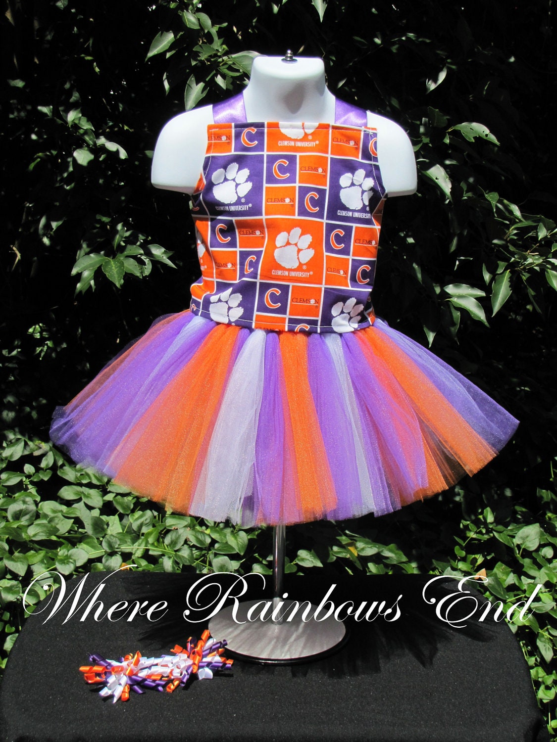 SALE
Clemson Tigers corset tutu set w/ korker bows sizes 18m - girls 6
