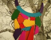 Colorful Geometric Metal Bib Necklace