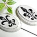 Plant Stakes Fleur de Lis Home Decor and Garden Decoration Black and White