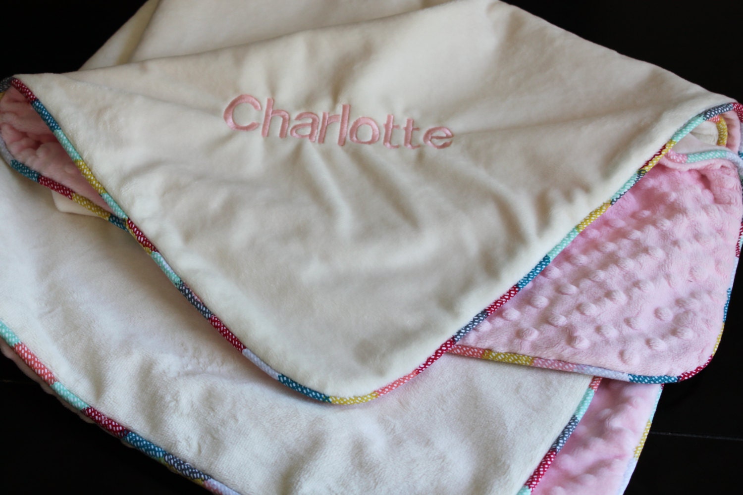 Personalized Sketch Scallop Cuddle Blanket