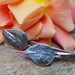 Unique Bohemian Boho Hippie Sterling Silver Abalone Hair Pins, Vintage Mexico Recycled