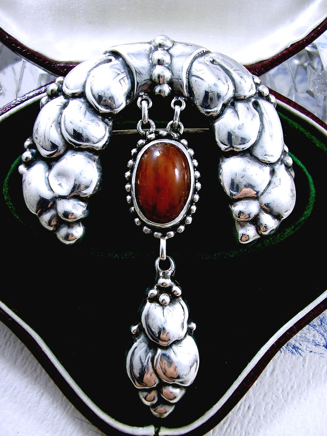 Rare Skonvirke Silver Brooch Grann og Laglye Antique circa 1908