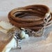 Gypsy Bracelet Sterling Silver and Leather