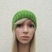 Hand Knit Beanie Hat in Guacamole Green