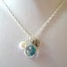 Personalized Aquamarine Necklace -- March Birthstone, Bride/Bridesmaid Gift, Birthday, Simple/Elegant -- MADE TO ORDER