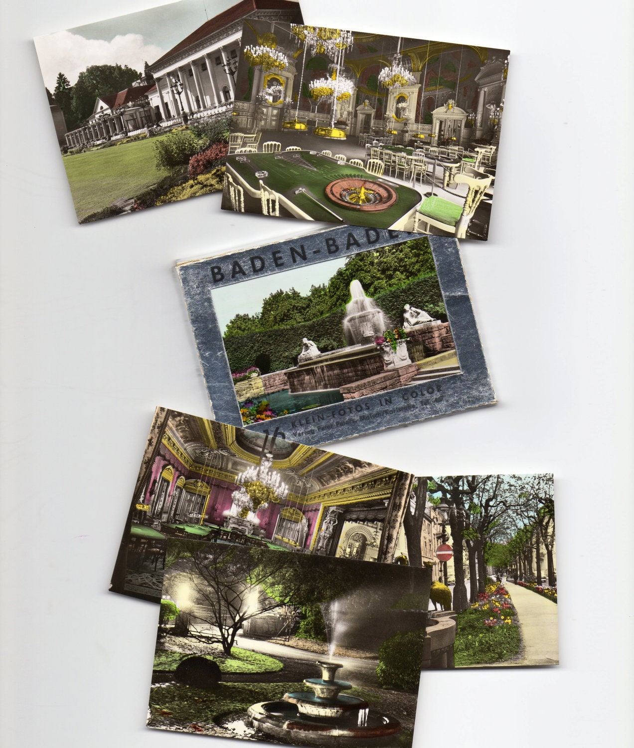 Baden-Baden, Germany, Vintage Souvenir Set, 15 Photos