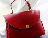 LeatherFun Vintage Handmade Red Genuine Leather bag Handbag/Briefcase/Crossbody/ Satchel