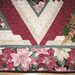 Christmas Tree Skirt Quilt  -  Burgundy Poinsettia  -  115