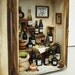 Vintage Antique wine house (No.2) wood box display set- Dollhouse Miniatures 1:12