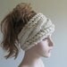 Grey Cabled Headbands Earwarmers Gray Wheat Womens Girls Accessories Headcovers Headwraps