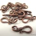 20 Decorative Copper Hook Clasps