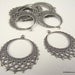 Antiqued Silver Round Filigree Drop, 25mm, 10 Pieces