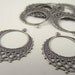 Antiqued Silver Round Filigree Drop, 25mm, 10 Pieces