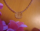 Personalized Monogram Initials  Necklace (Order Any Initials) - Rose Gold Overlay