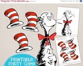 SALE Adorable Pin the Hat on the Cat Dr Seuss Inspired Printable Party Game Il_170x135