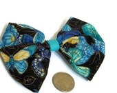 Bold Blue Butterfly, Butterfly Bow, Floral Bow, Butterfly Accessories, Hair bows (large), new year accessories, womens bows