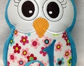 Personalized, Monogrammed, Initial Plush Owl Reading Buddy Soft Toy Plush