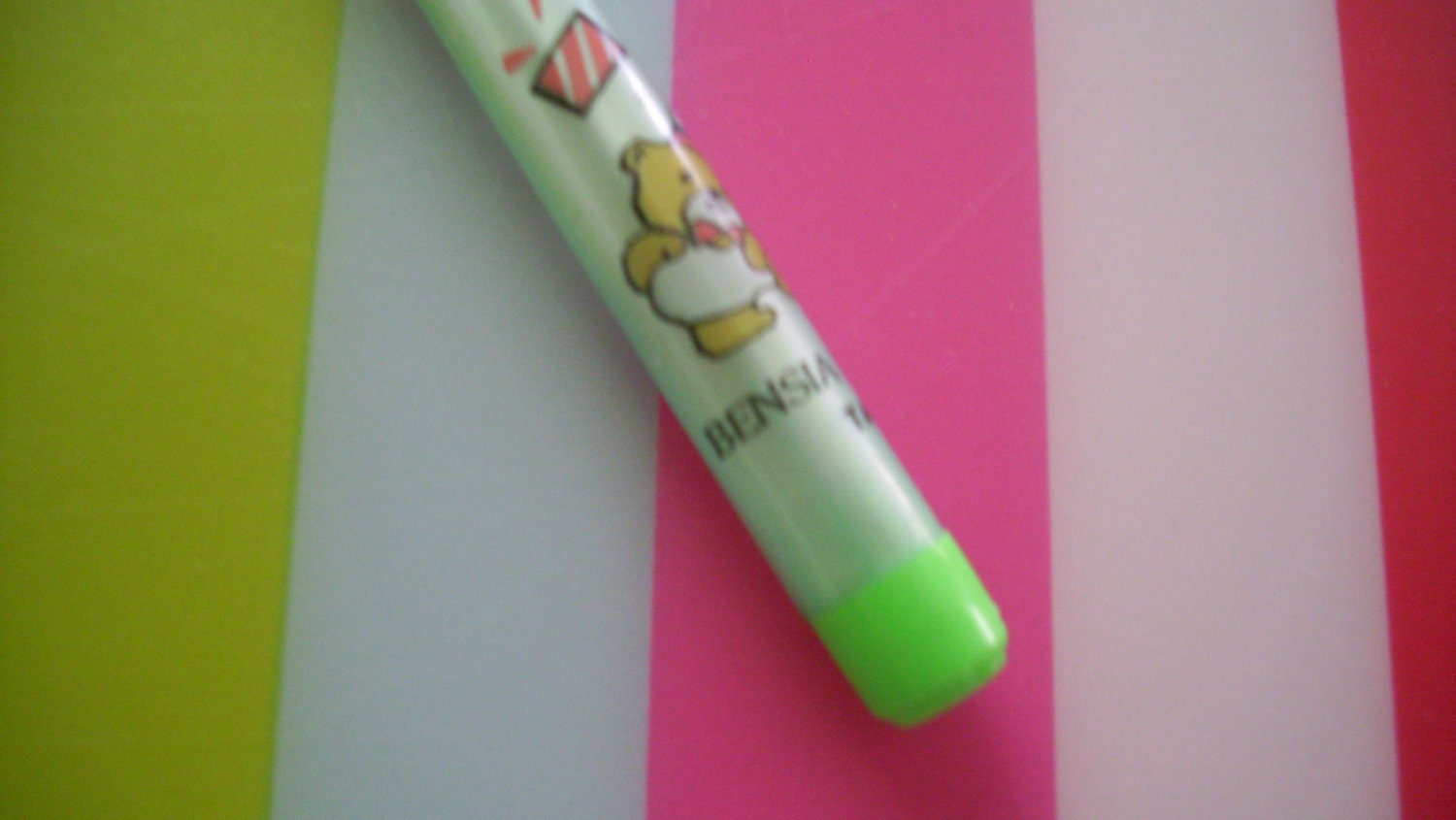 80s Bensia Lead Pencil Vintage Kawaii Stationery Fancy School Supply GVS team Blossom team