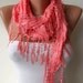 Fashion Coral Scarf with Trim Edge