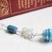Cupcake bookmark - lampwork bookamrk - blue beaded bookmark - novelty bookmark - cake decorations - cake bookmark - gift for bakers