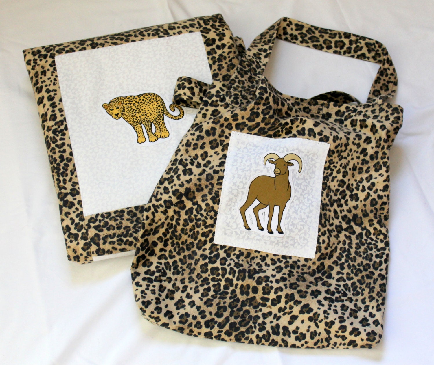 Applique Quilt Set - OOAK Keepsake Quilt and Totebag  - Brown